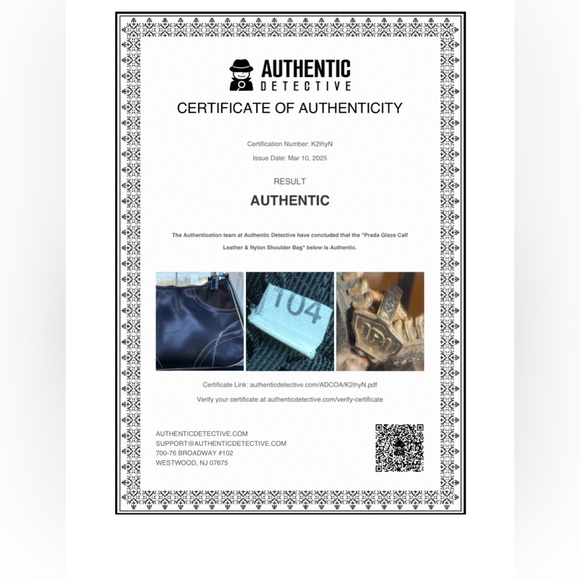 Authentic Prada Glace Calf Leather Shoulder Bag - Picture 2 of 11